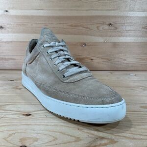 Filling Pieces Low Top Ripple Lane Suede Sneakers Men’s 11 EU 44 Tan Off White